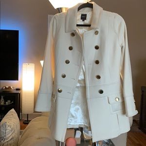 Express Cream/Off White Pea Coat